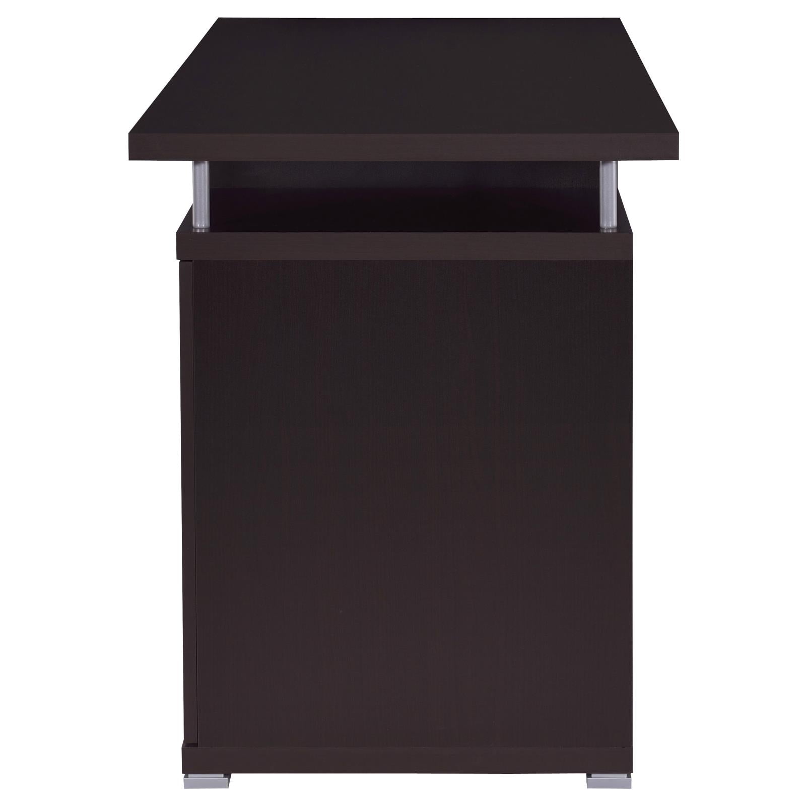 Tracy Cappuccino 2-Drawer Computer Desk - 800107 - Luna Furniture - Dallas Store