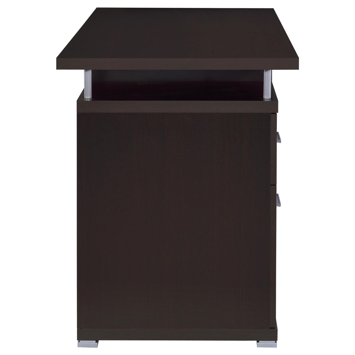 Tracy Cappuccino 2-Drawer Computer Desk - 800107 - Luna Furniture - Dallas Store