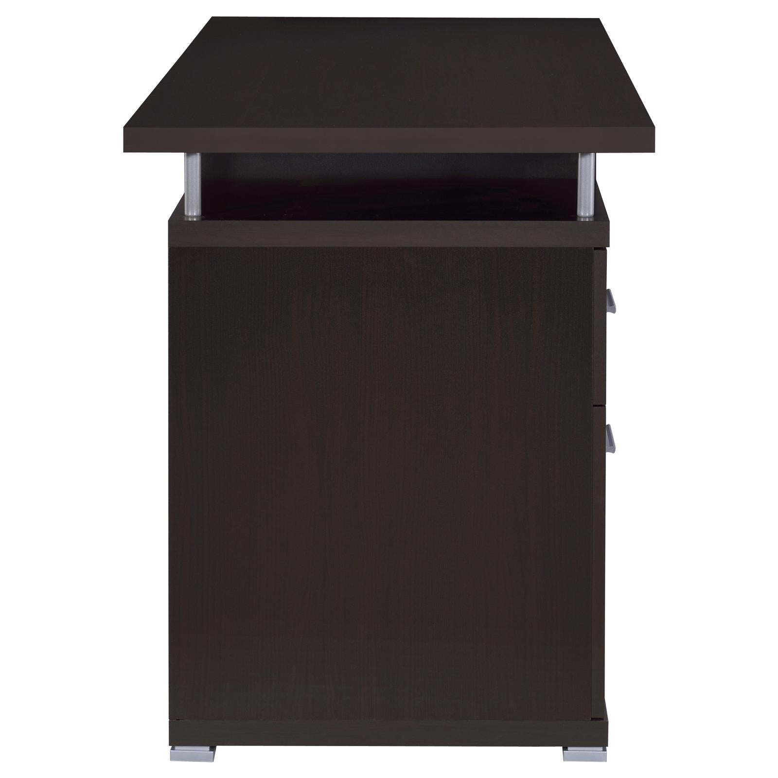 Tracy Cappuccino 2-Drawer Computer Desk - 800107 - Luna Furniture - Dallas Store