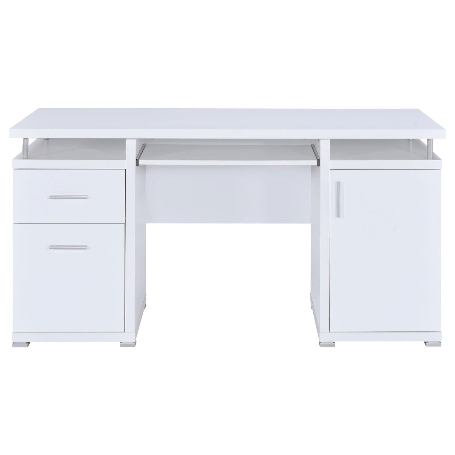 Tracy White 2-Drawer Computer Desk - 800108 - Luna Furniture - Dallas Store