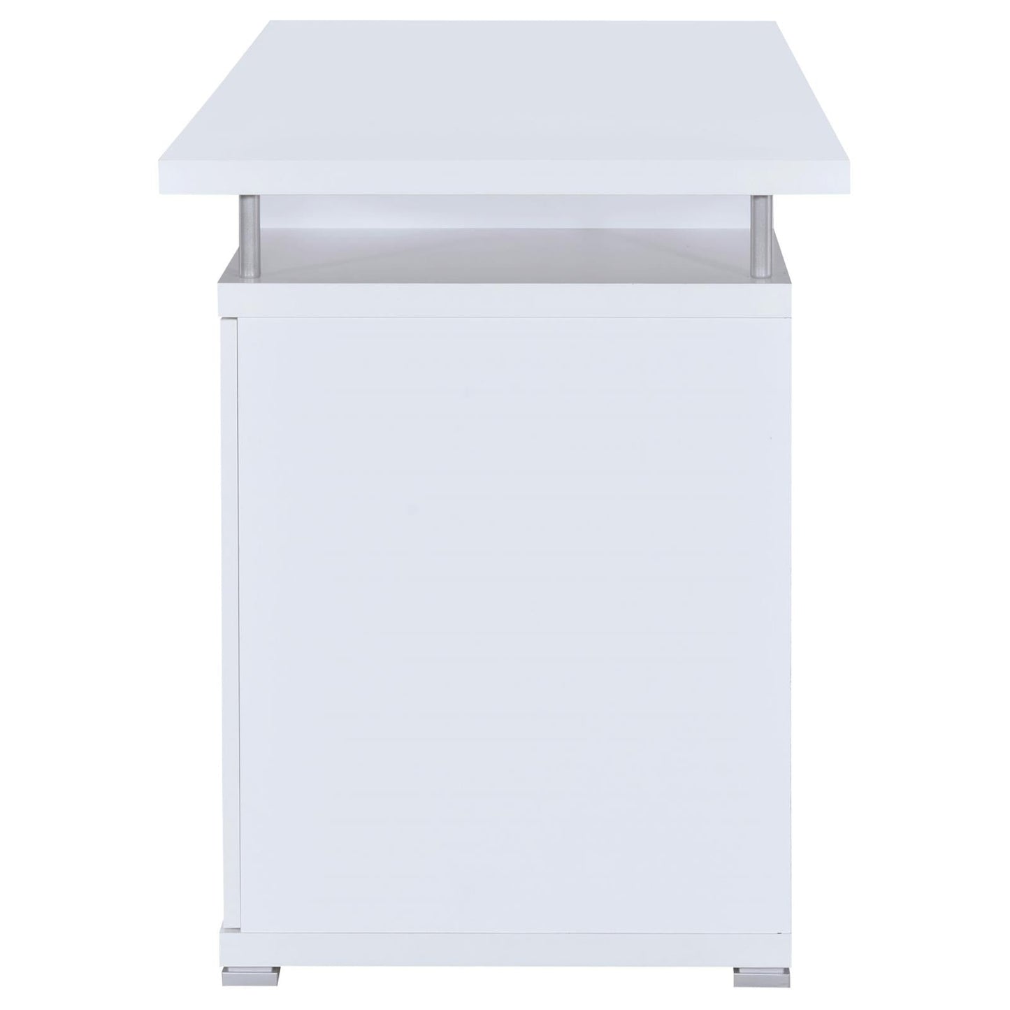 Tracy White 2-Drawer Computer Desk - 800108 - Luna Furniture - Dallas Store