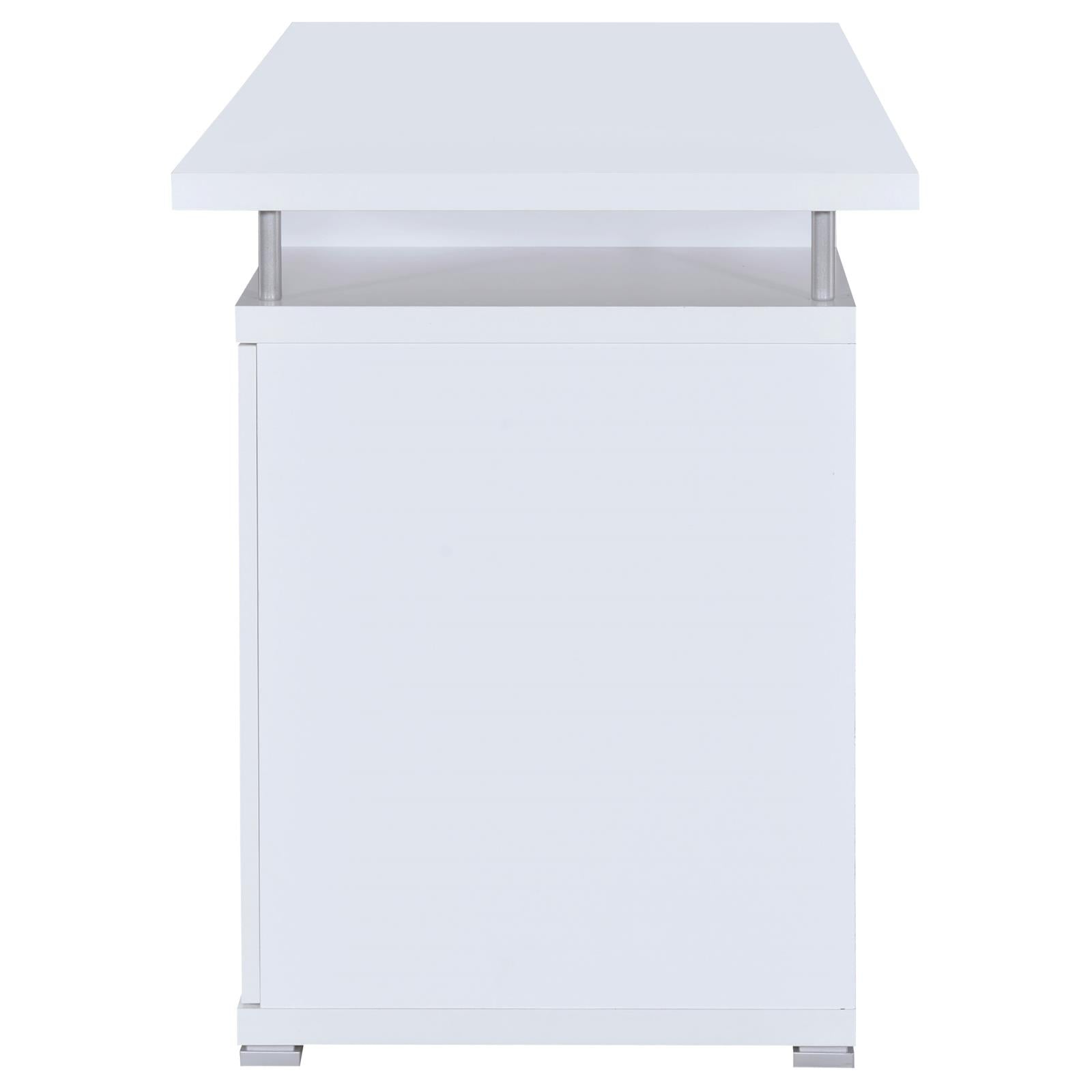 Tracy White 2-Drawer Computer Desk - 800108 - Luna Furniture - Dallas Store