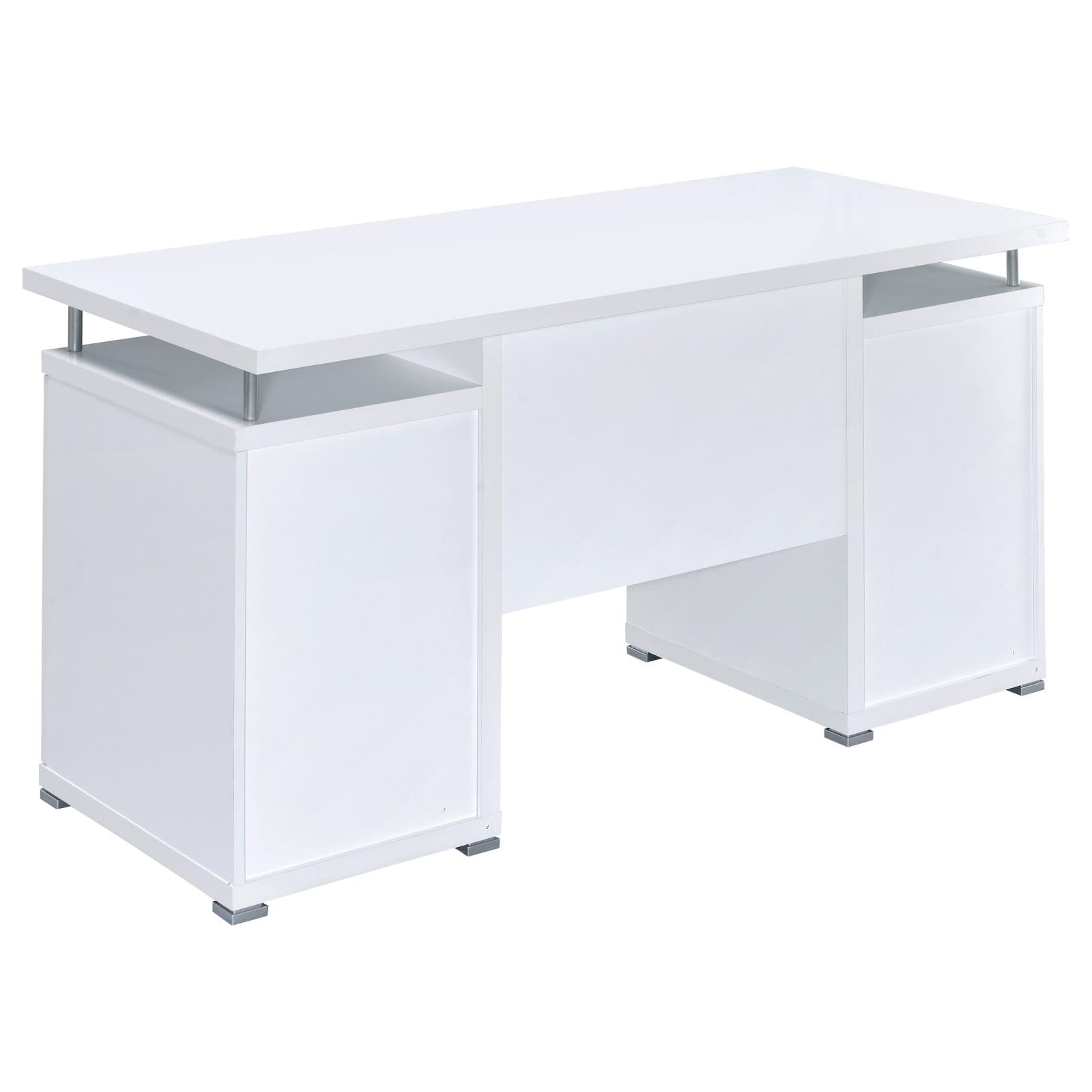 Tracy White 2-Drawer Computer Desk - 800108 - Luna Furniture - Dallas Store