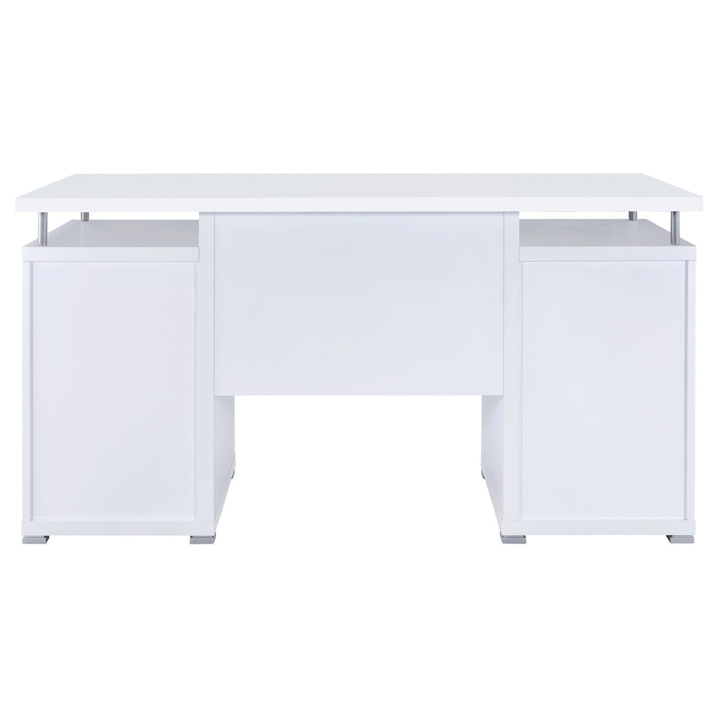 Tracy White 2-Drawer Computer Desk - 800108 - Luna Furniture - Dallas Store