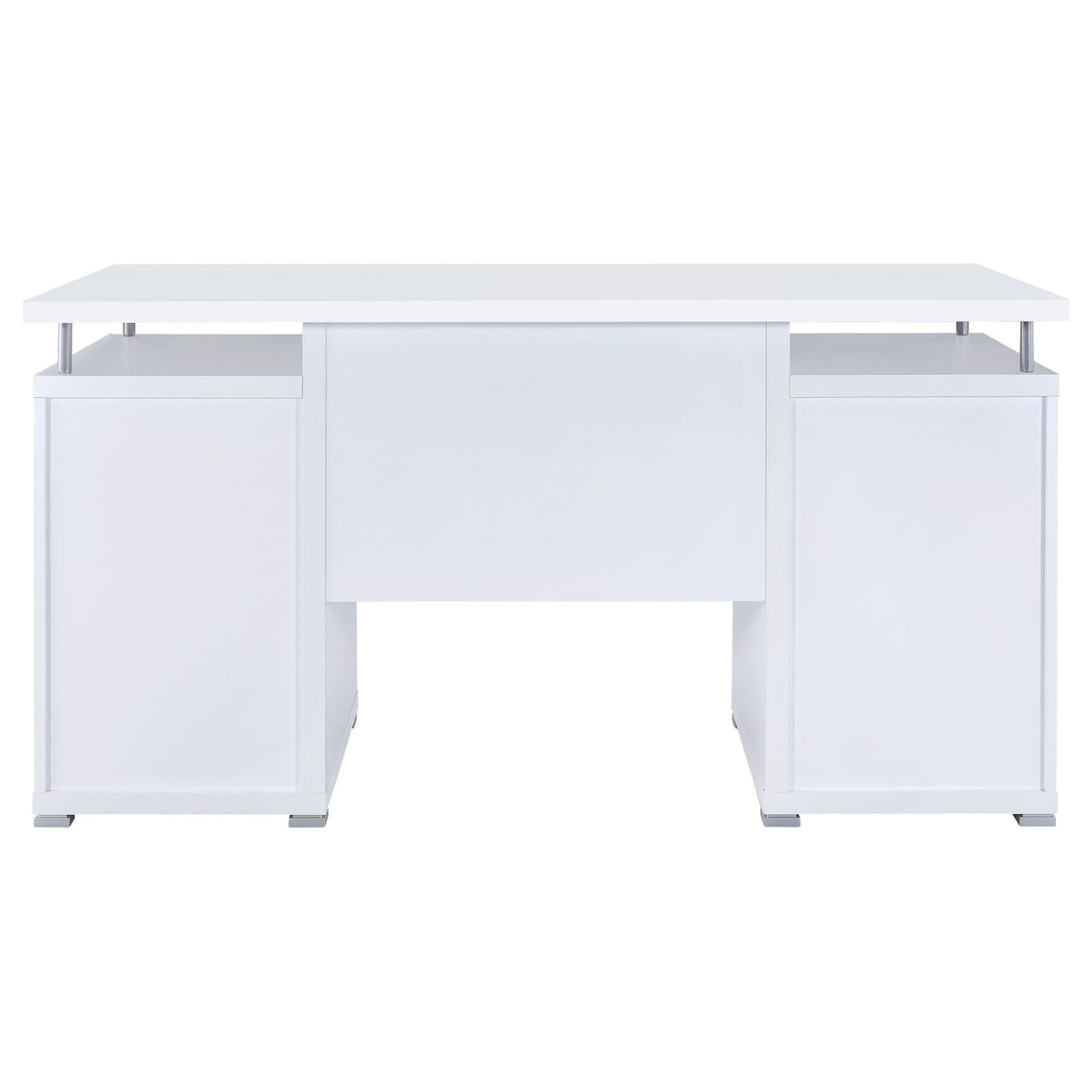 Tracy White 2-Drawer Computer Desk - 800108 - Luna Furniture - Dallas Store