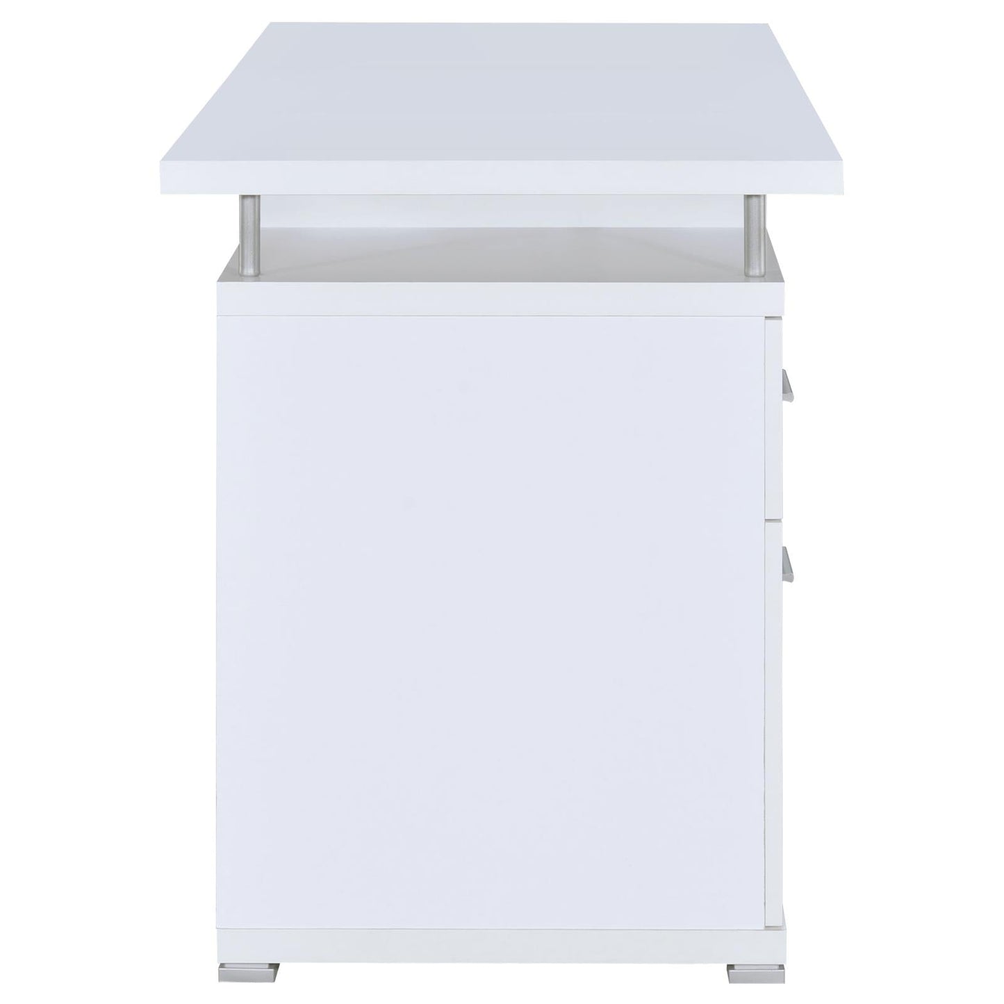 Tracy White 2-Drawer Computer Desk - 800108 - Luna Furniture - Dallas Store
