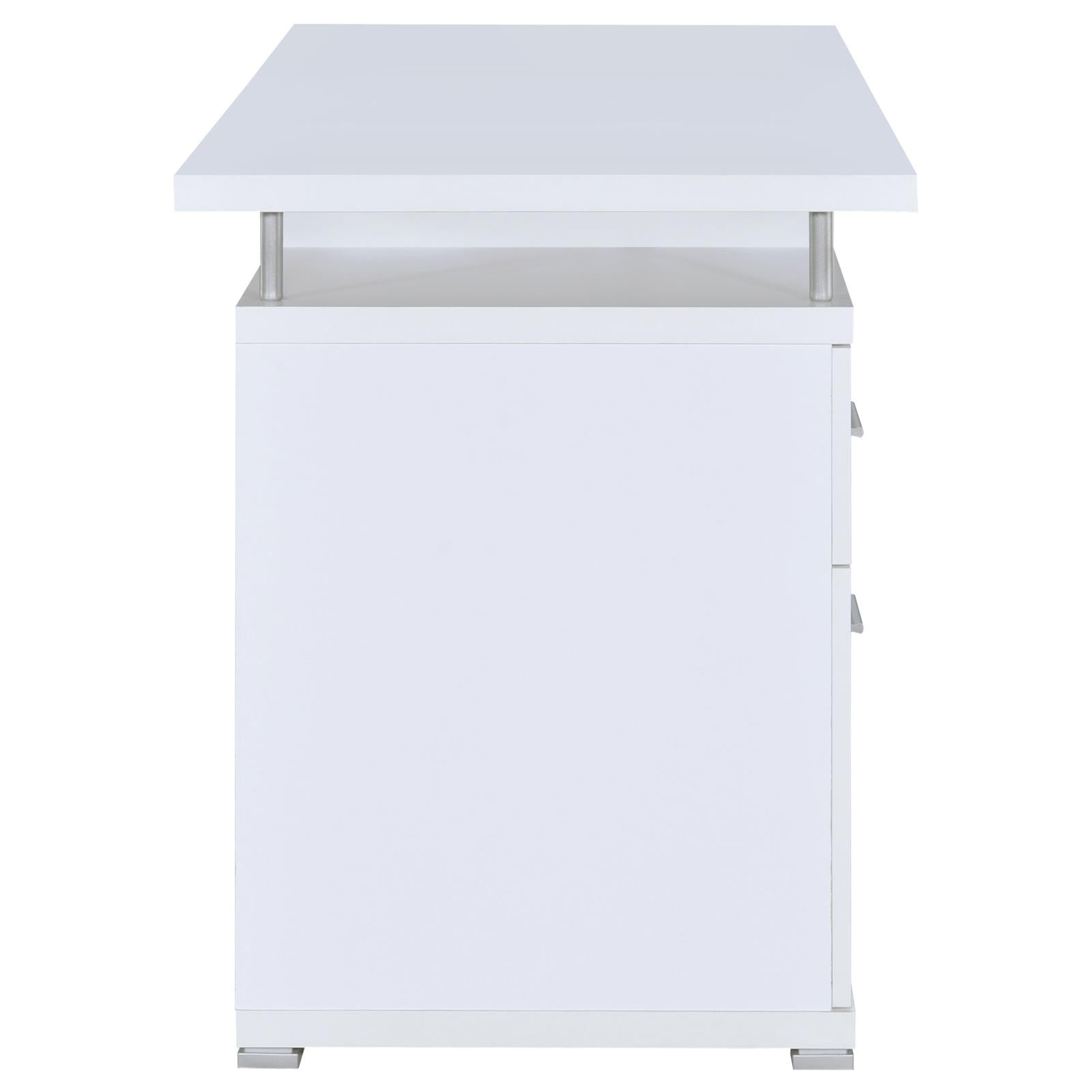Tracy White 2-Drawer Computer Desk - 800108 - Luna Furniture - Dallas Store