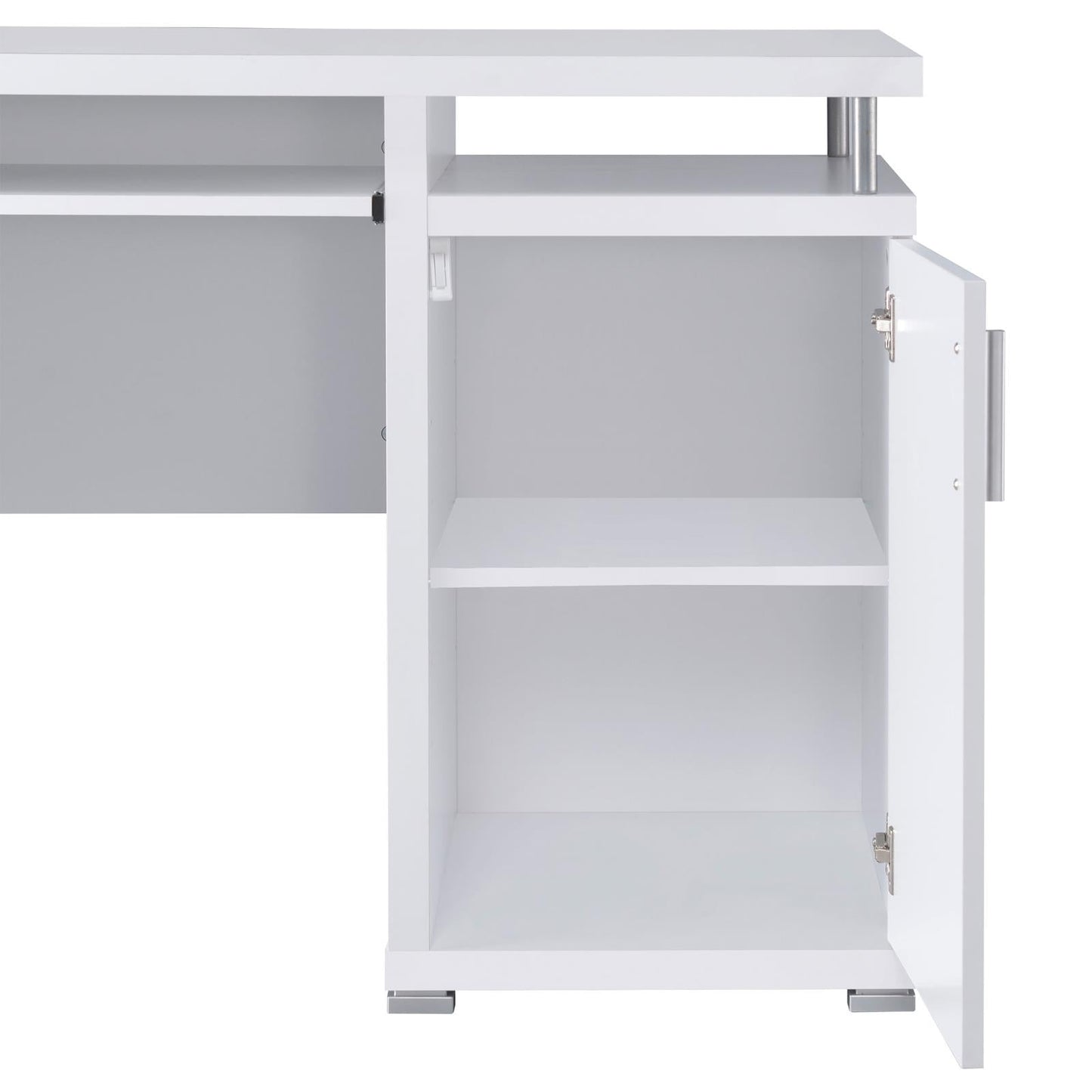 Tracy White 2-Drawer Computer Desk - 800108 - Luna Furniture - Dallas Store
