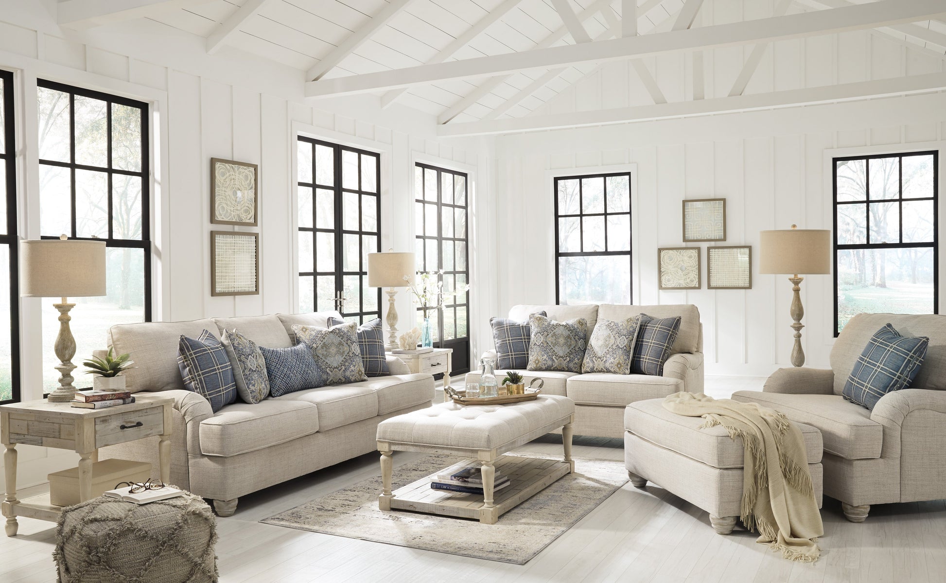 Traemore Linen Living Room Set - SET | 2740338 | 2740335 | 2740321 - Luna Furniture - Dallas Store