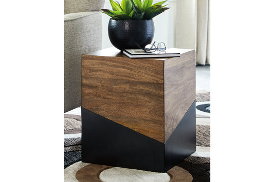 Trailbend Brown/Gunmetal Accent Table - A4000311 - Luna Furniture - Dallas Store