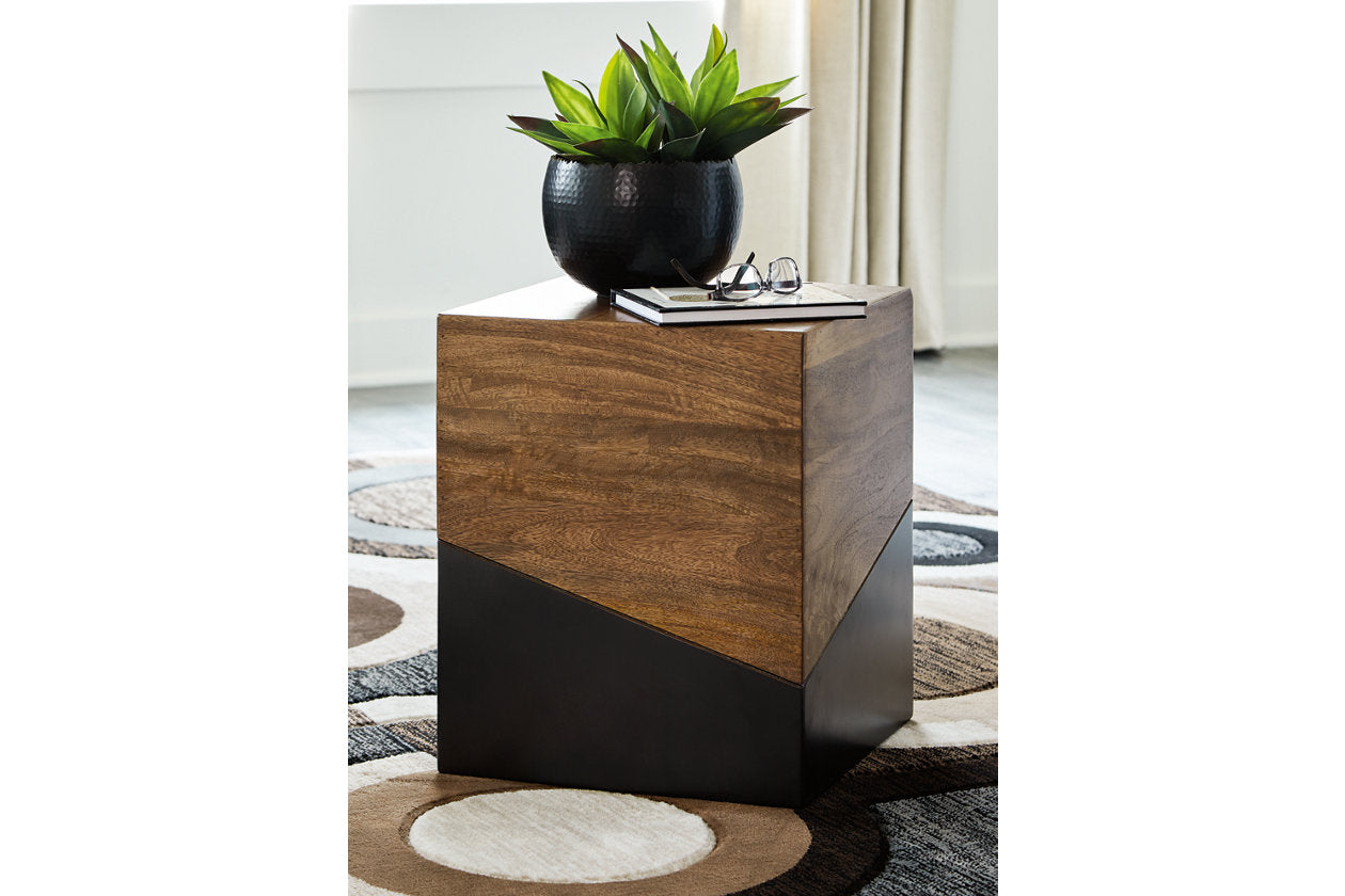 Trailbend Brown/Gunmetal Accent Table - A4000311 - Luna Furniture - Dallas Store