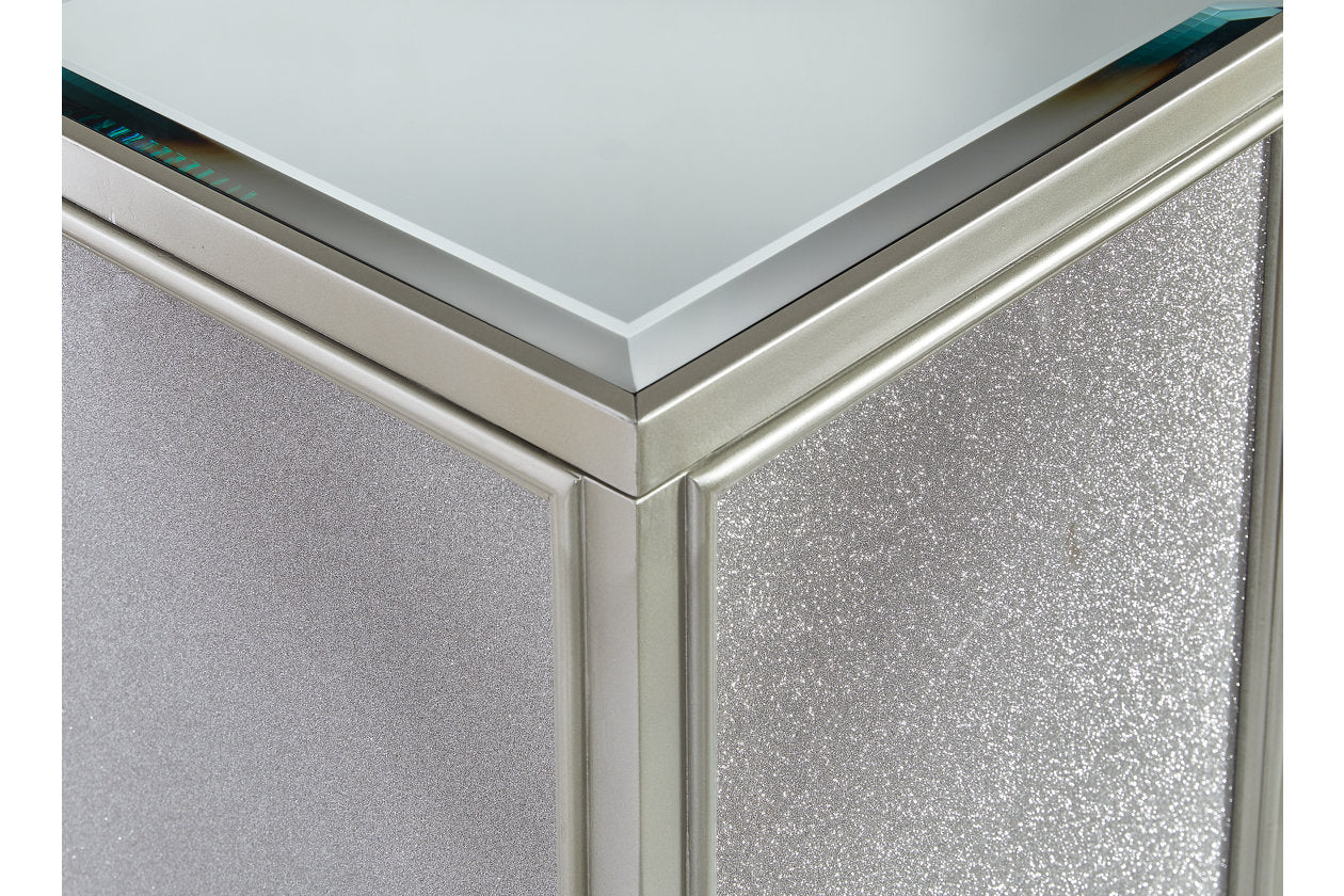Traleena Silver Finish Nesting End Table, Set of 2 - T957-16 - Luna Furniture - Dallas Store