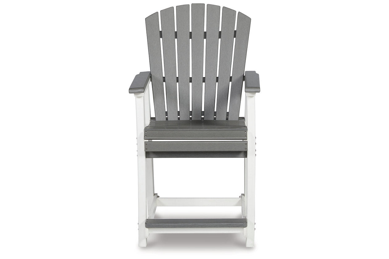 Transville Gray/White Outdoor Counter Height Barstool, Set of 2 - P210-124 - Luna Furniture - Dallas Store