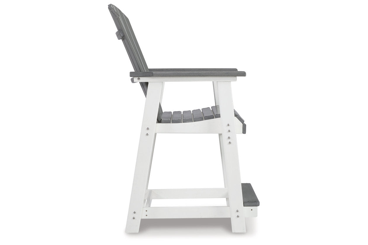 Transville Gray/White Outdoor Counter Height Barstool, Set of 2 - P210-124 - Luna Furniture - Dallas Store