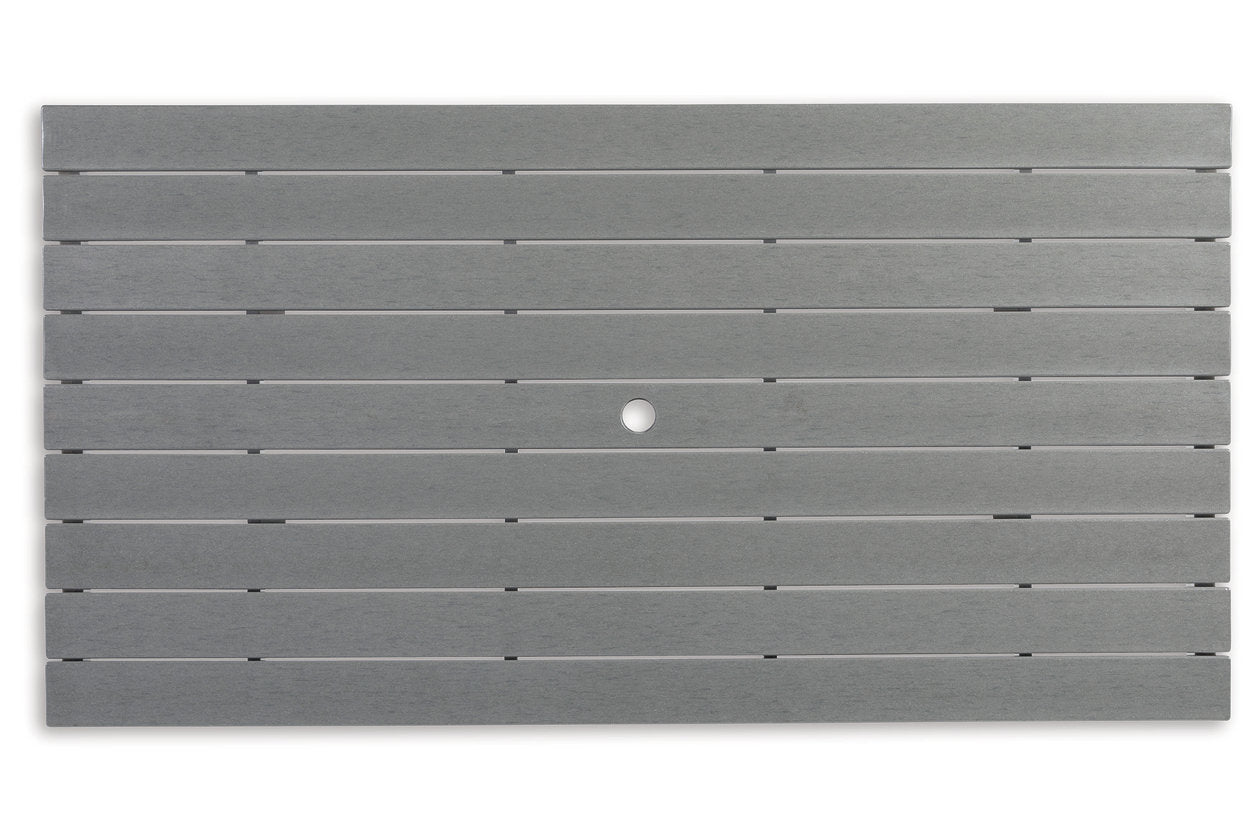 Transville Gray/White Outdoor Counter Height Dining Table - P210-642 - Luna Furniture - Dallas Store