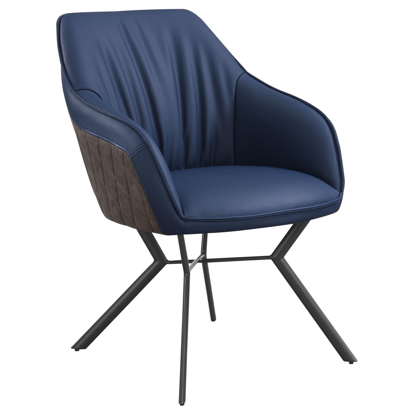Trevon Upholstered Tufted Side Chairs (Set of 2) Blue/Brown - 193722 - Luna Furniture - Dallas Store