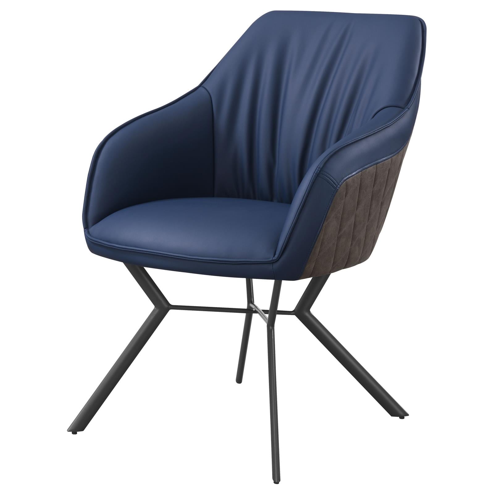 Trevon Upholstered Tufted Side Chairs (Set of 2) Blue/Brown - 193722 - Luna Furniture - Dallas Store