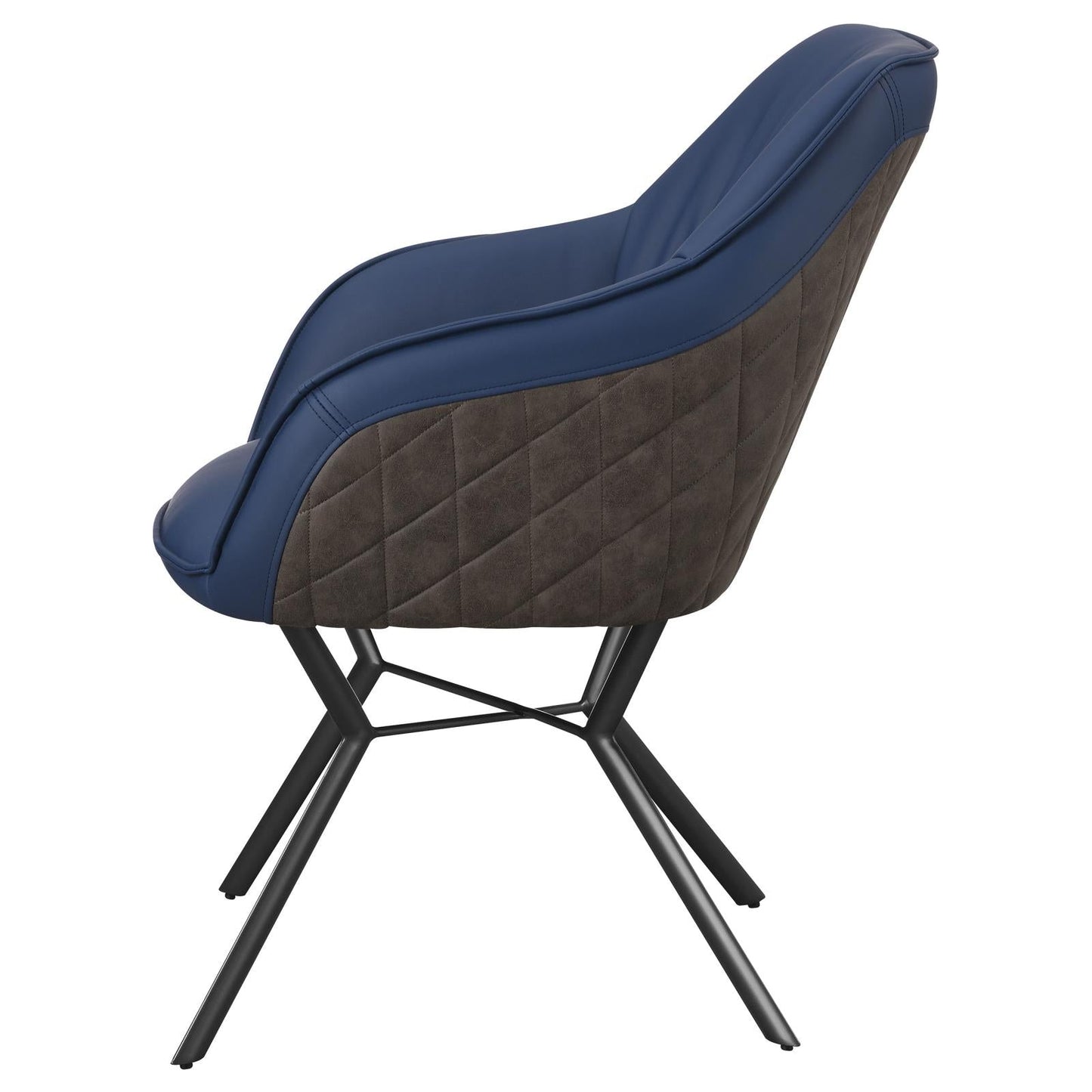Trevon Upholstered Tufted Side Chairs (Set of 2) Blue/Brown - 193722 - Luna Furniture - Dallas Store