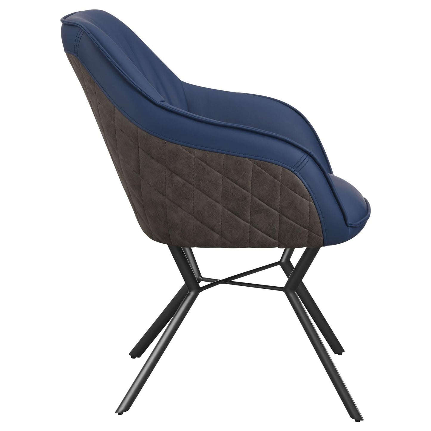 Trevon Upholstered Tufted Side Chairs (Set of 2) Blue/Brown - 193722 - Luna Furniture - Dallas Store