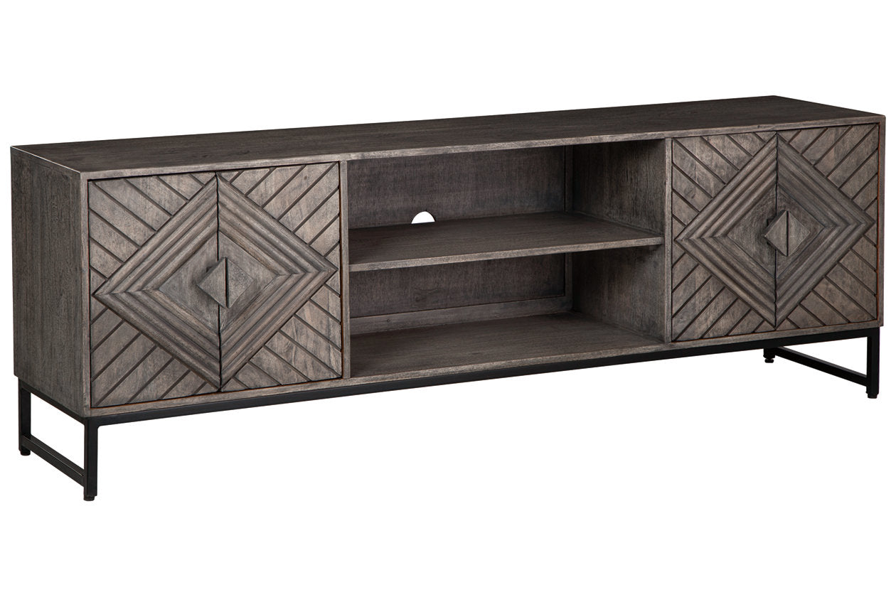 Treybrook Distressed Gray Accent Cabinet - A4000512 - Luna Furniture - Dallas Store