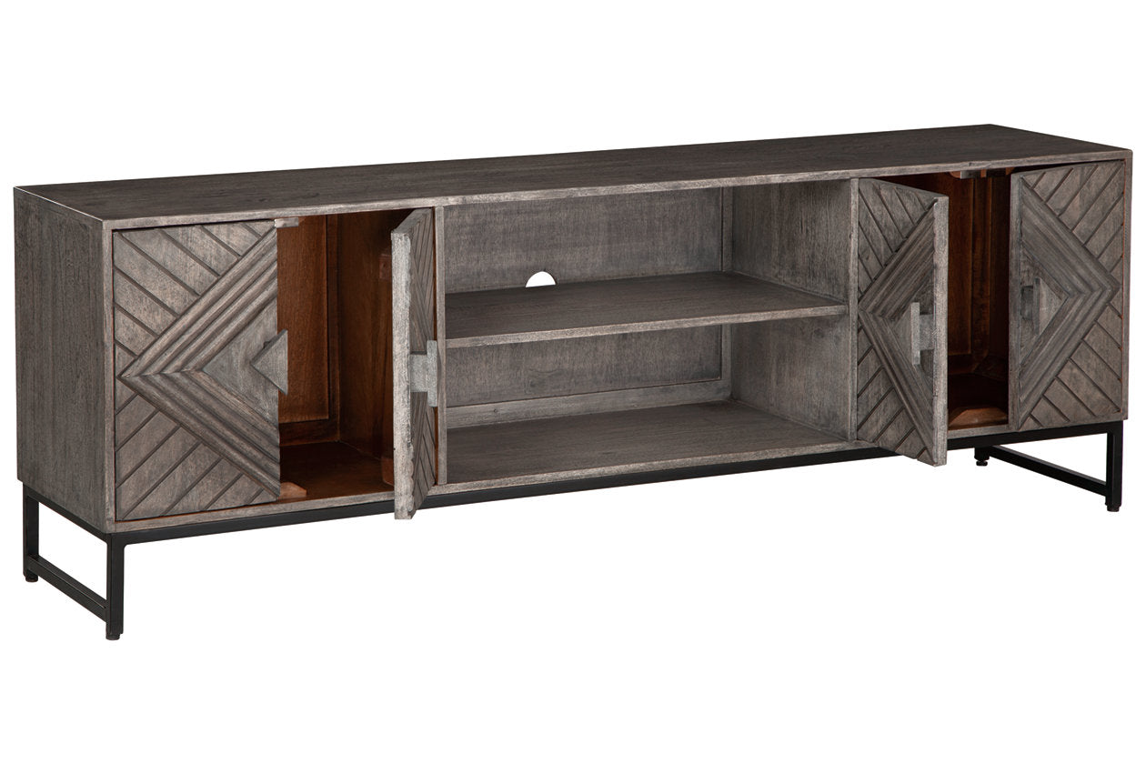Treybrook Distressed Gray Accent Cabinet - A4000512 - Luna Furniture - Dallas Store