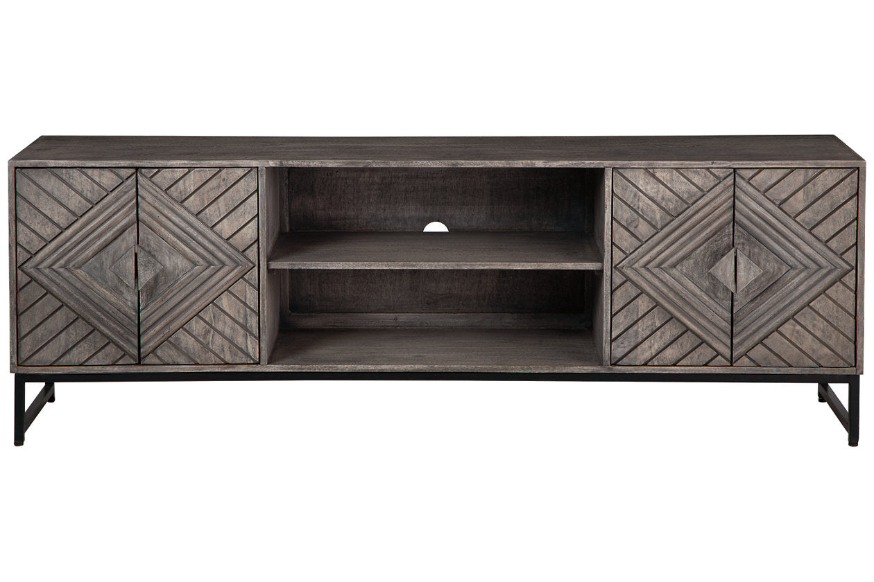 Treybrook Distressed Gray Accent Cabinet - A4000512 - Luna Furniture - Dallas Store