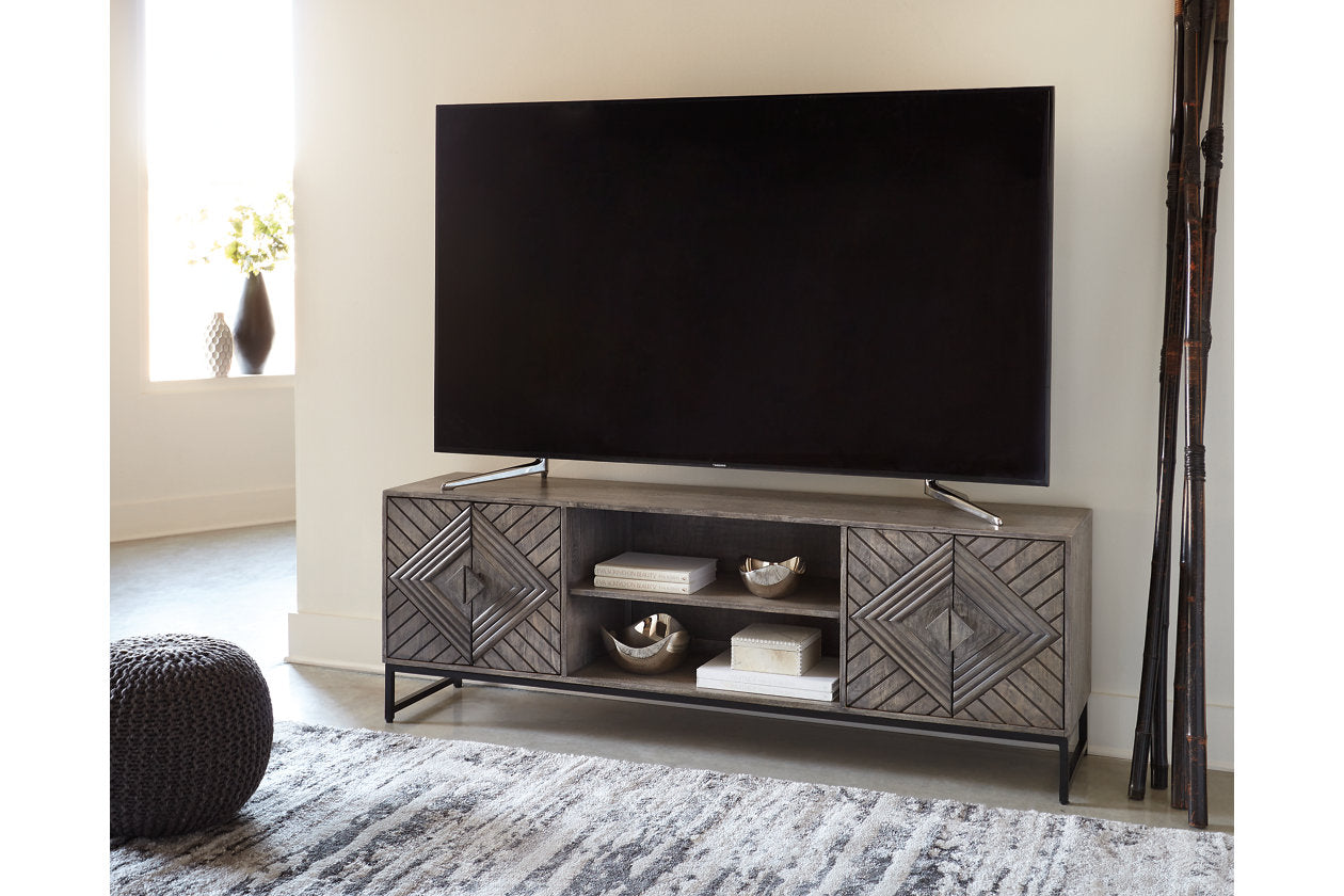 Treybrook Distressed Gray Accent Cabinet - A4000512 - Luna Furniture - Dallas Store