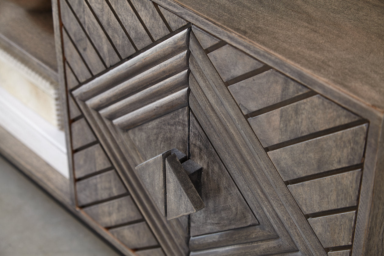 Treybrook Distressed Gray Accent Cabinet - A4000512 - Luna Furniture - Dallas Store
