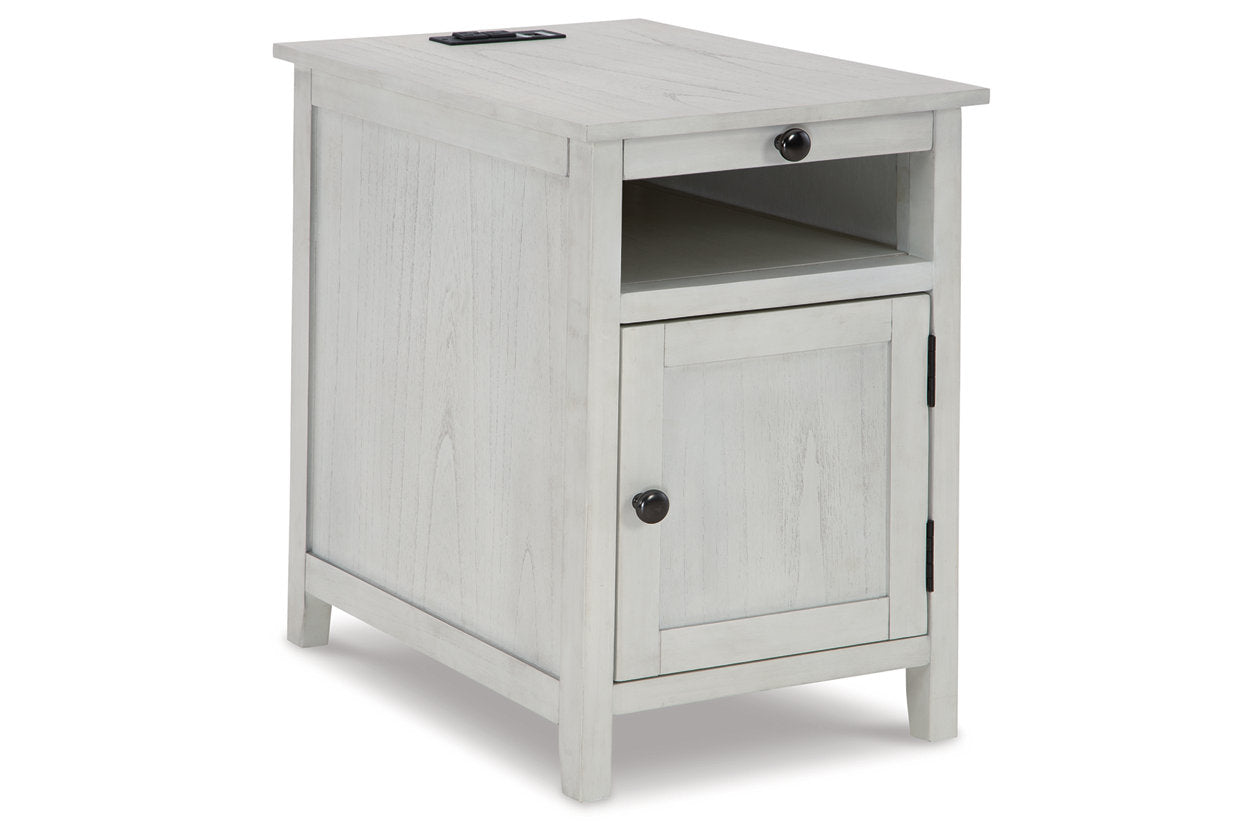 Treytown Antique White Chairside End Table - T300-517 - Luna Furniture - Dallas Store