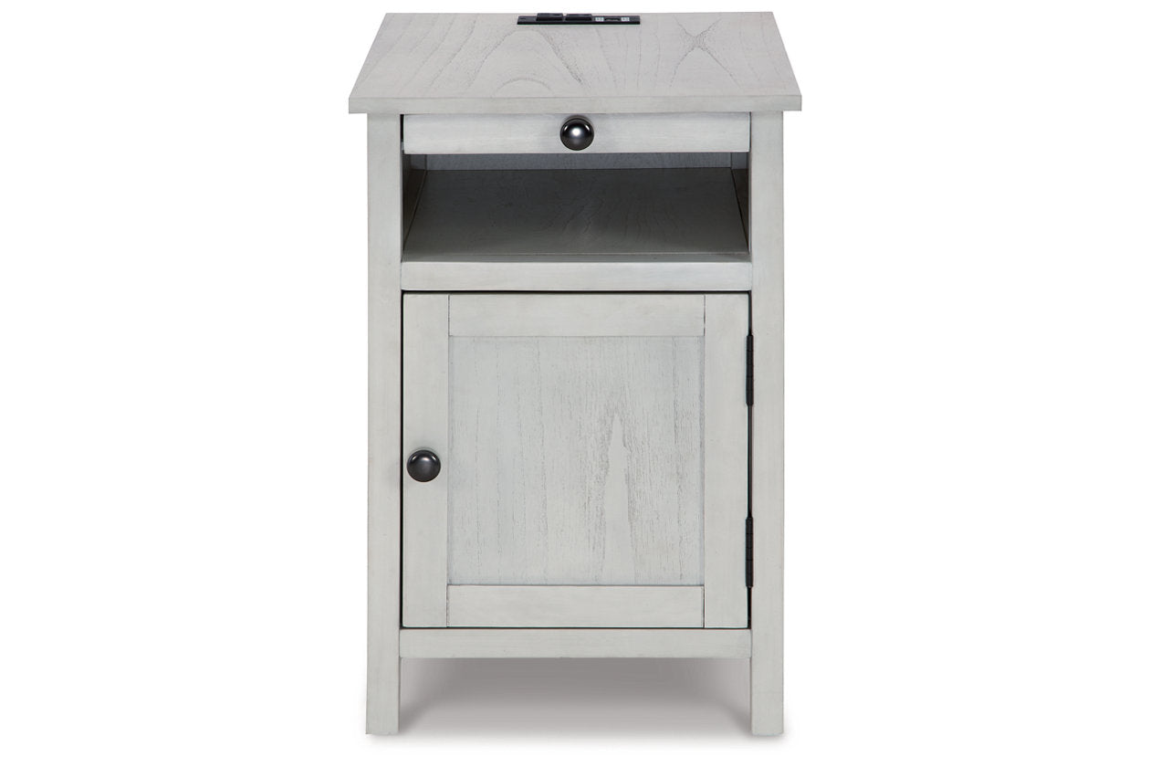 Treytown Antique White Chairside End Table - T300-517 - Luna Furniture - Dallas Store