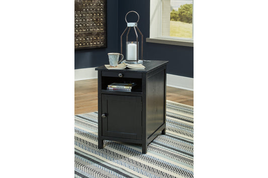 Treytown Black Chairside End Table - T300-617 - Luna Furniture - Dallas Store