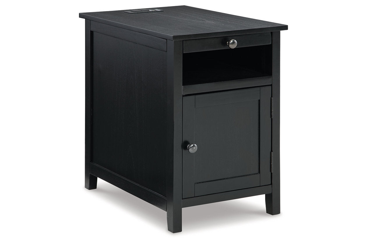 Treytown Black Chairside End Table - T300-617 - Luna Furniture - Dallas Store