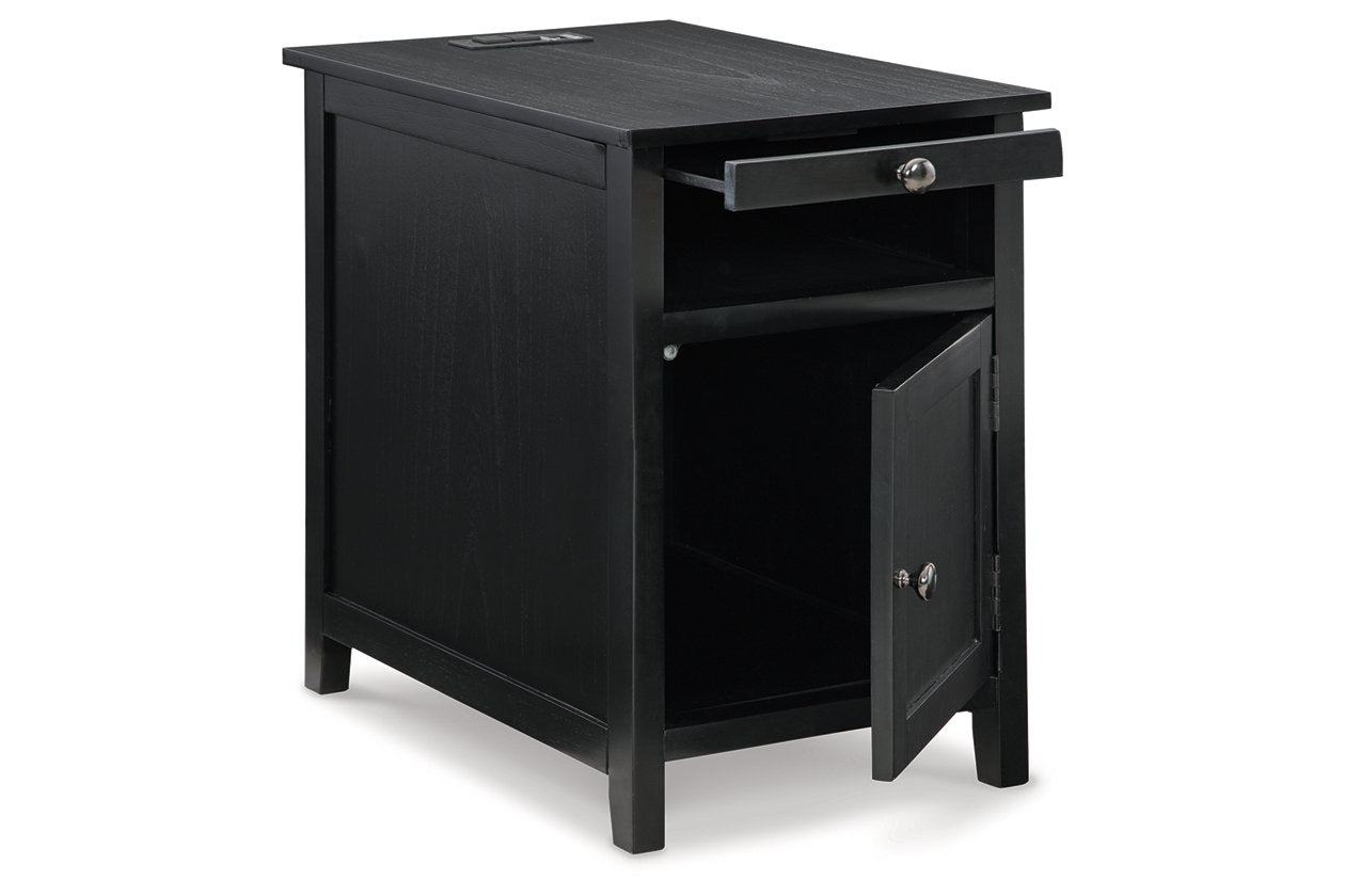 Treytown Black Chairside End Table - T300-617 - Luna Furniture - Dallas Store