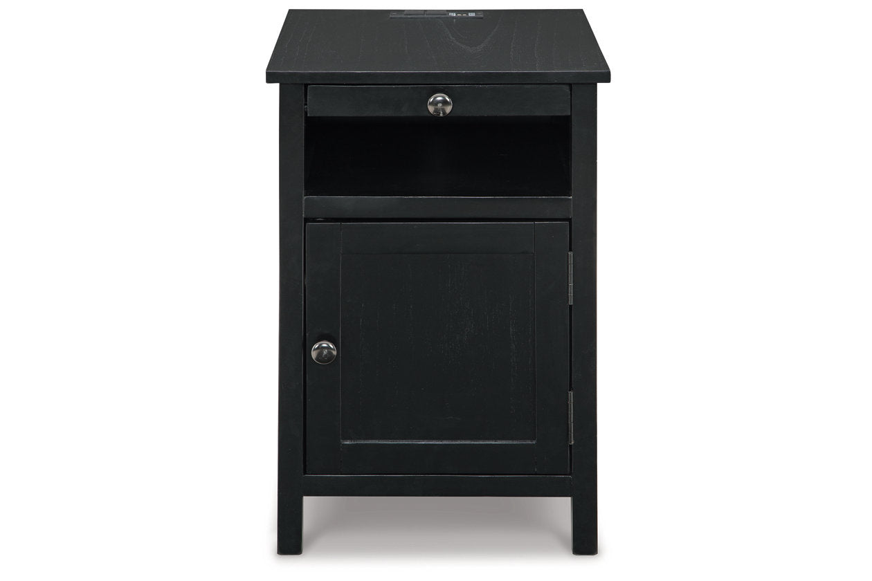 Treytown Black Chairside End Table - T300-617 - Luna Furniture - Dallas Store