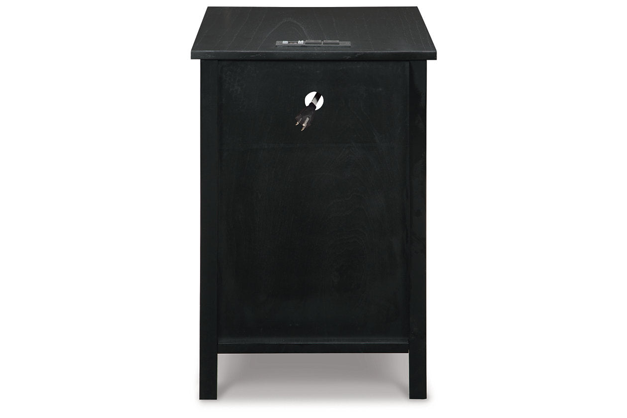 Treytown Black Chairside End Table - T300-617 - Luna Furniture - Dallas Store