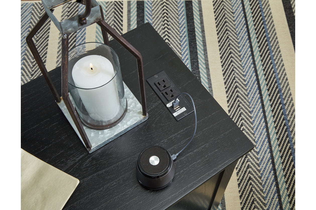 Treytown Black Chairside End Table - T300-617 - Luna Furniture - Dallas Store