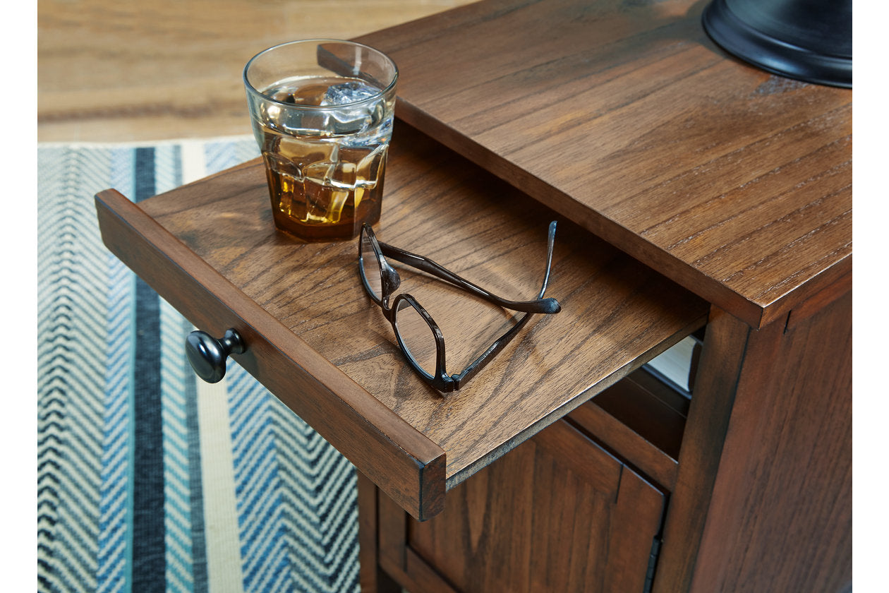 Treytown Brown Chairside End Table - T300-117 - Luna Furniture - Dallas Store