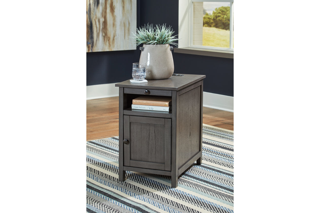 Treytown Gray Chairside End Table - T300-317 - Luna Furniture - Dallas Store