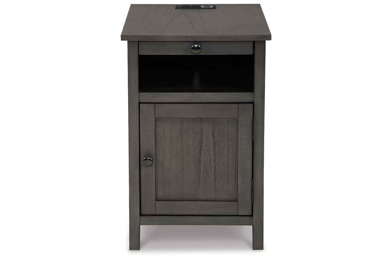 Treytown Gray Chairside End Table - T300-317 - Luna Furniture - Dallas Store