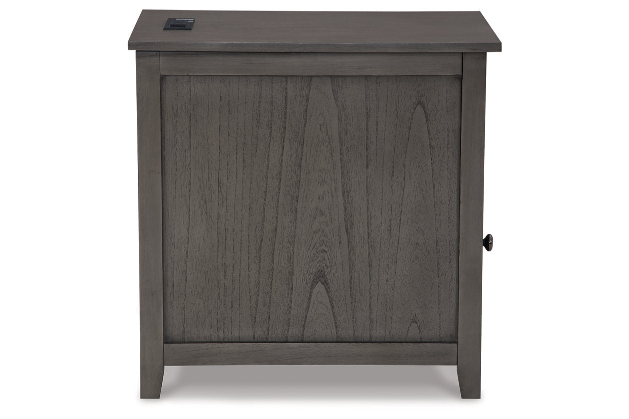 Treytown Gray Chairside End Table - T300-317 - Luna Furniture - Dallas Store