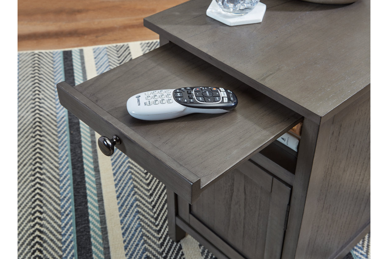 Treytown Gray Chairside End Table - T300-317 - Luna Furniture - Dallas Store