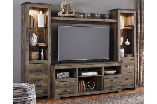 Trinell Brown 4-Piece Entertainment Center - SET | W446-24(2) | W446-27 | W446-68 - Luna Furniture - Dallas Store