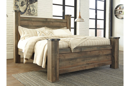 Trinell Brown King Poster Bed - SET | B446-61 | B446-66 | B446-68 | B446-99 - Luna Furniture - Dallas Store