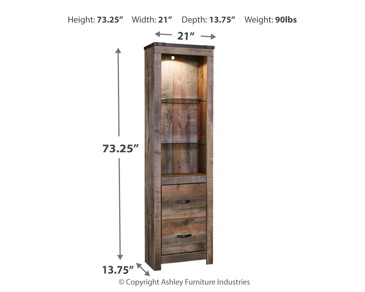 Trinell Brown Pier - W446-24 - Luna Furniture - Dallas Store
