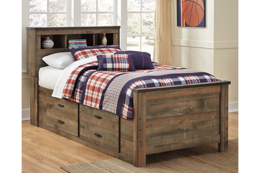 Trinell Brown Twin Bookcase Bed with 2 Storage Drawers - SET | B100-11 | B446-50 | B446-52 | B446-63 - Luna Furniture - Dallas Store