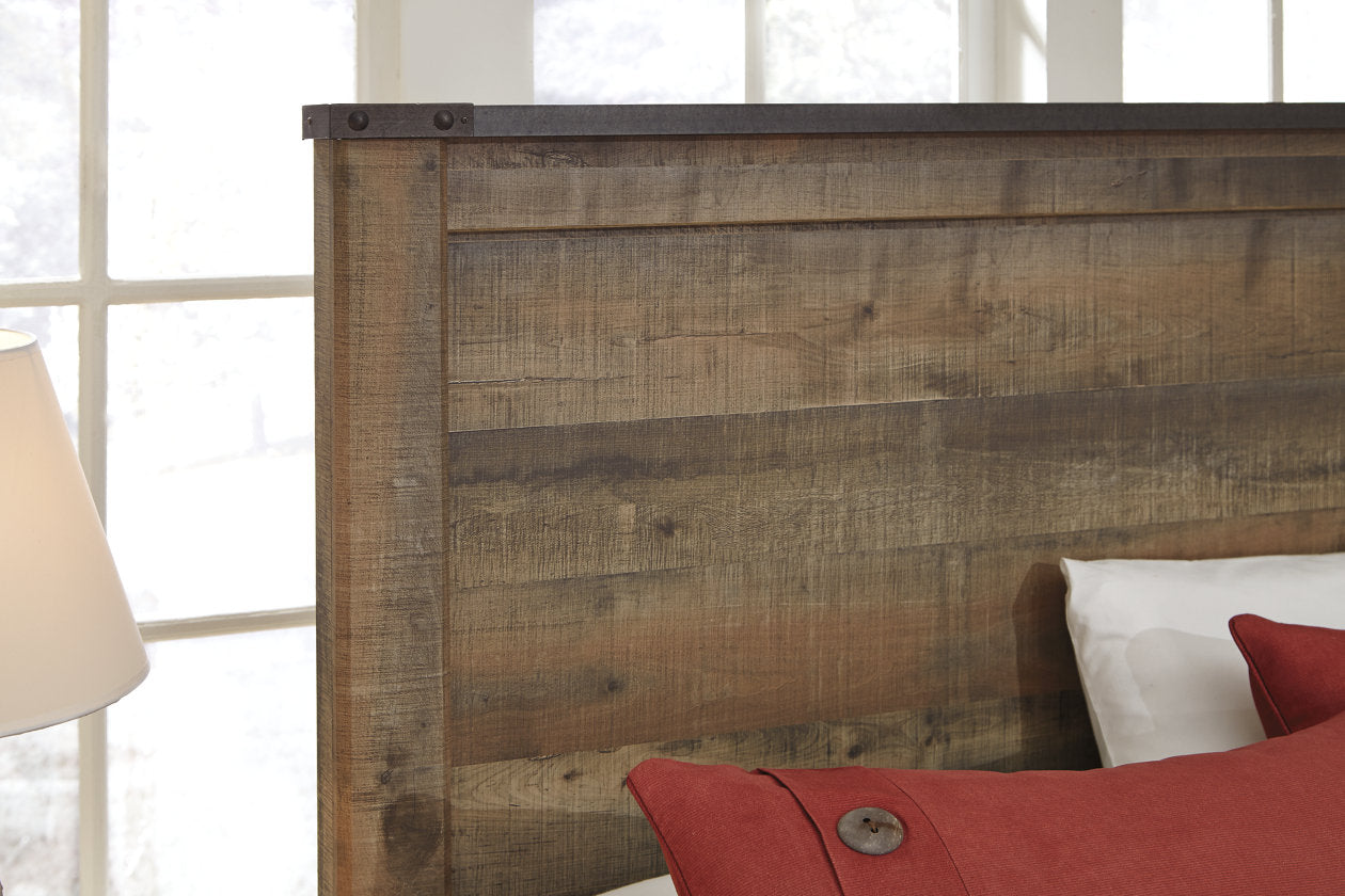 Trinell Brown Twin Panel Bed with 1 Large Storage Drawer - SET | B100-11 | B446-52 | B446-53 | B446-60 | B446-83 - Luna Furniture - Dallas Store