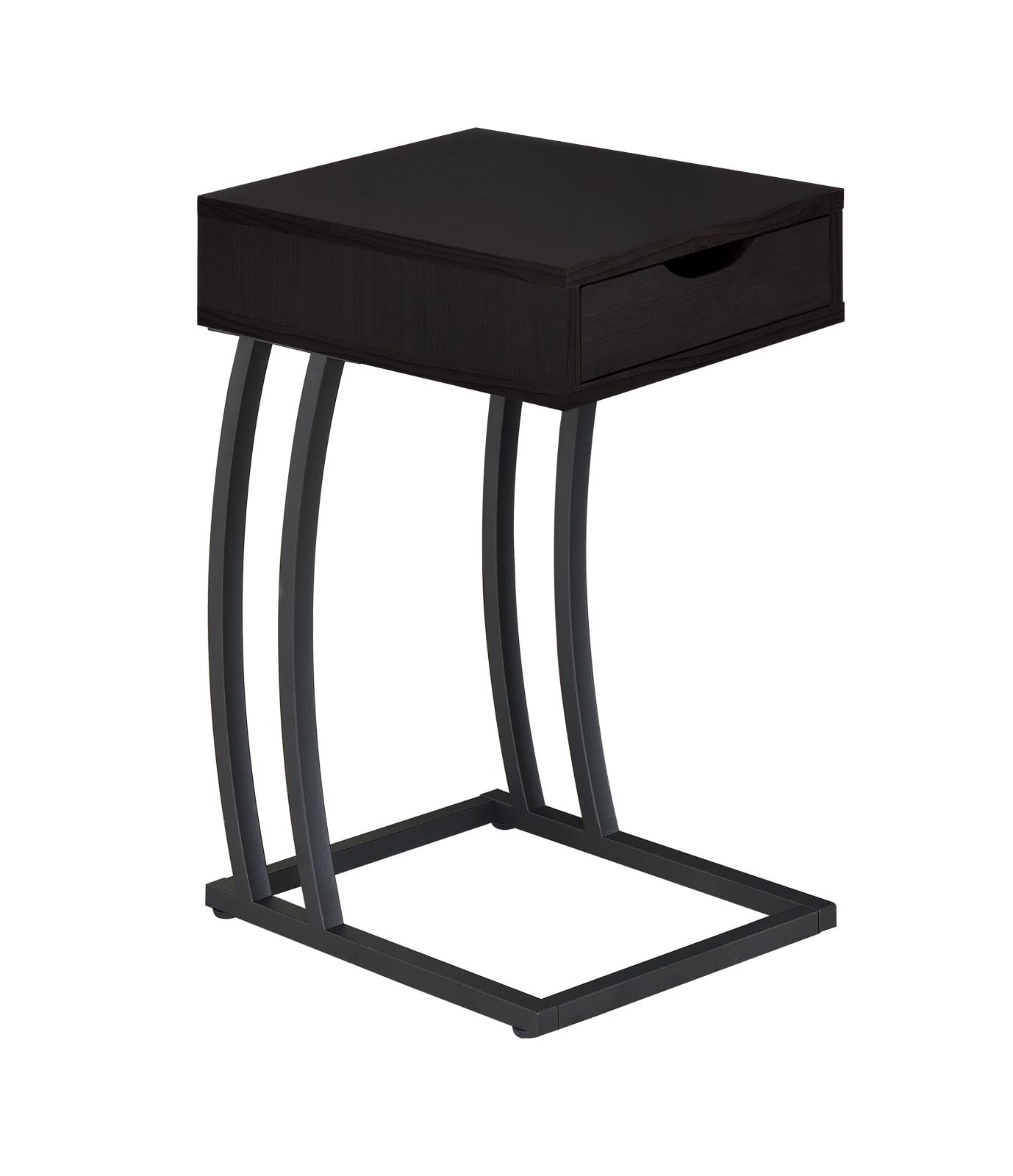 Troy Cappuccino Accent Table with Power Outlet - 900578 - Luna Furniture - Dallas Store
