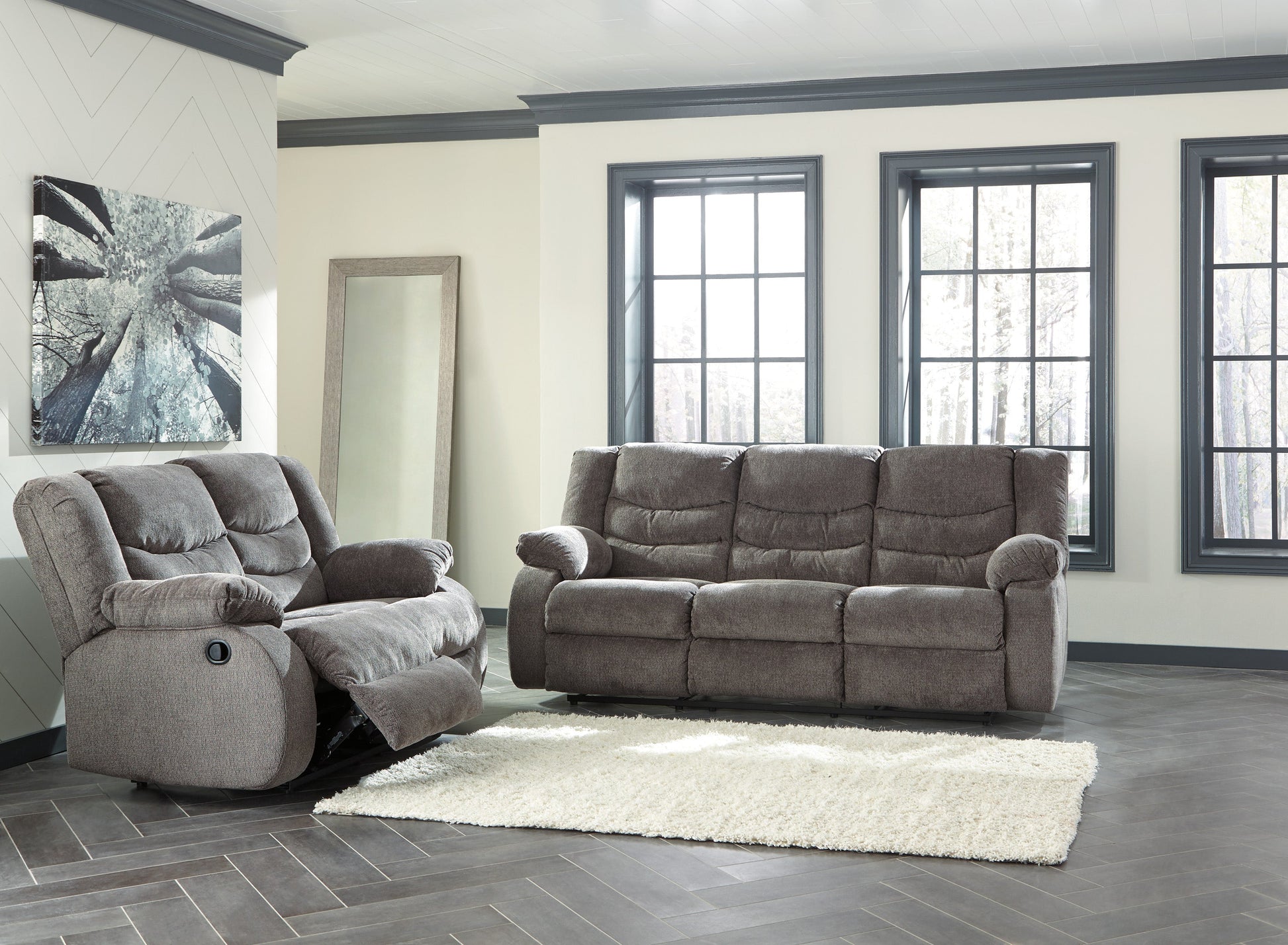 Tulen Gray Reclining Living Room Set - SET | 9860688 | 9860686 | 9860625 - Luna Furniture - Dallas Store