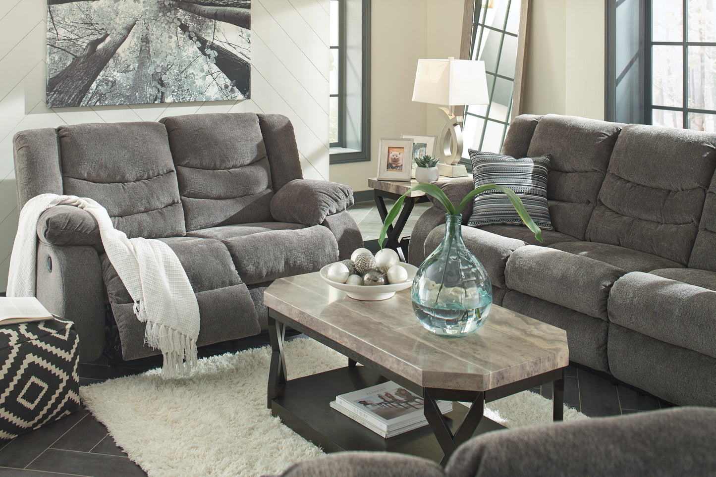 Tulen Gray Reclining Living Room Set - SET | 9860688 | 9860686 | 9860625 - Luna Furniture - Dallas Store
