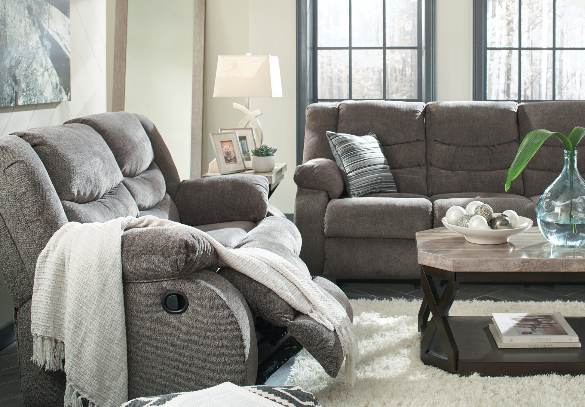 Tulen Gray Reclining Living Room Set - SET | 9860688 | 9860686 | 9860625 - Luna Furniture - Dallas Store
